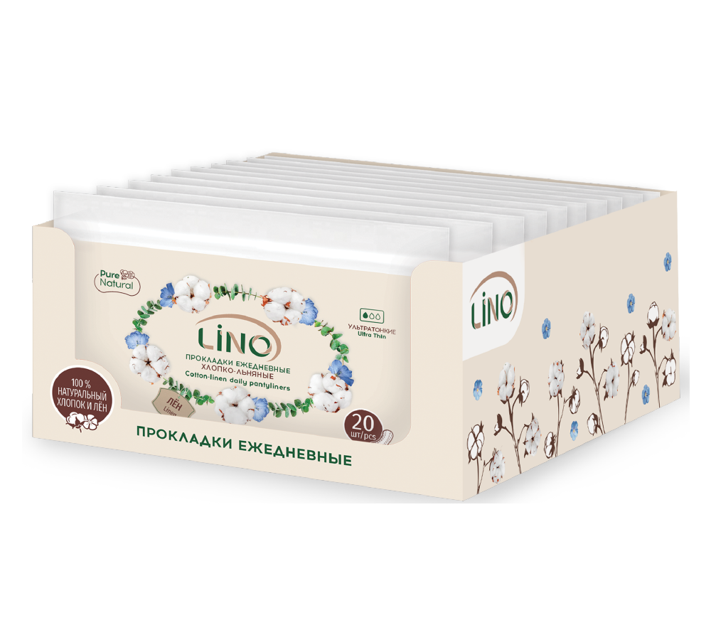 Коробка для выкладки прокладок хлопко-льняных LINO